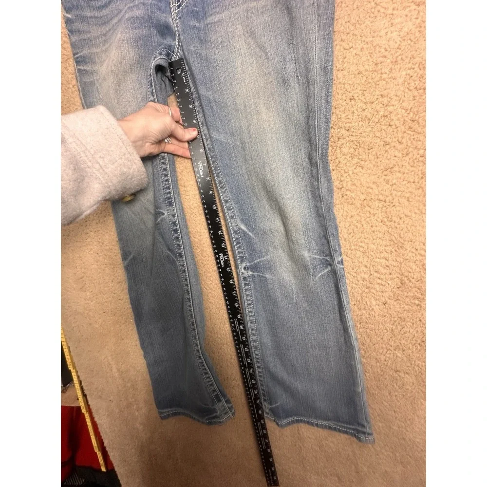 Miss Me Bootcut Jeans Size 30 Low Rise Embroidered Flap Pocket Y2K Western